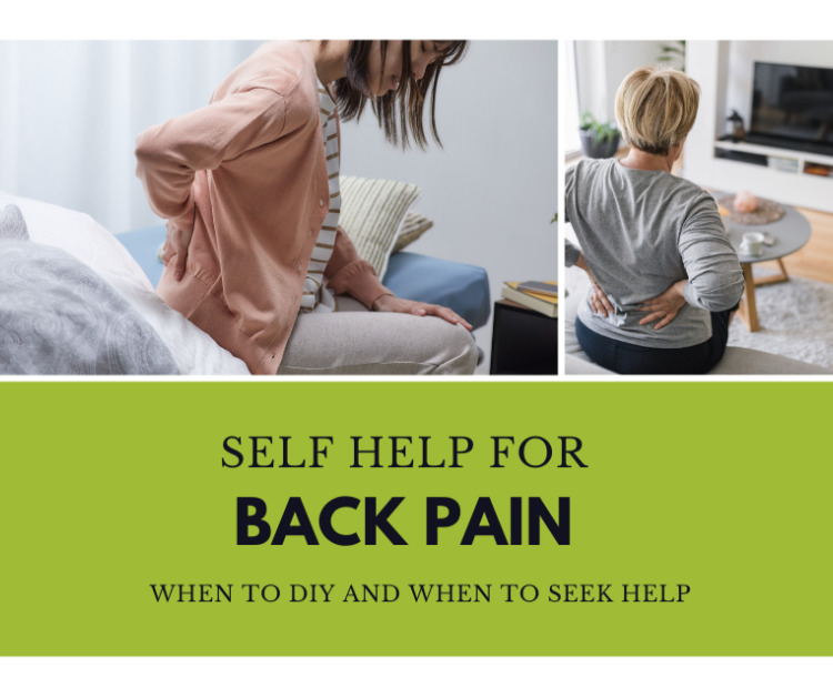 women holding her lower back