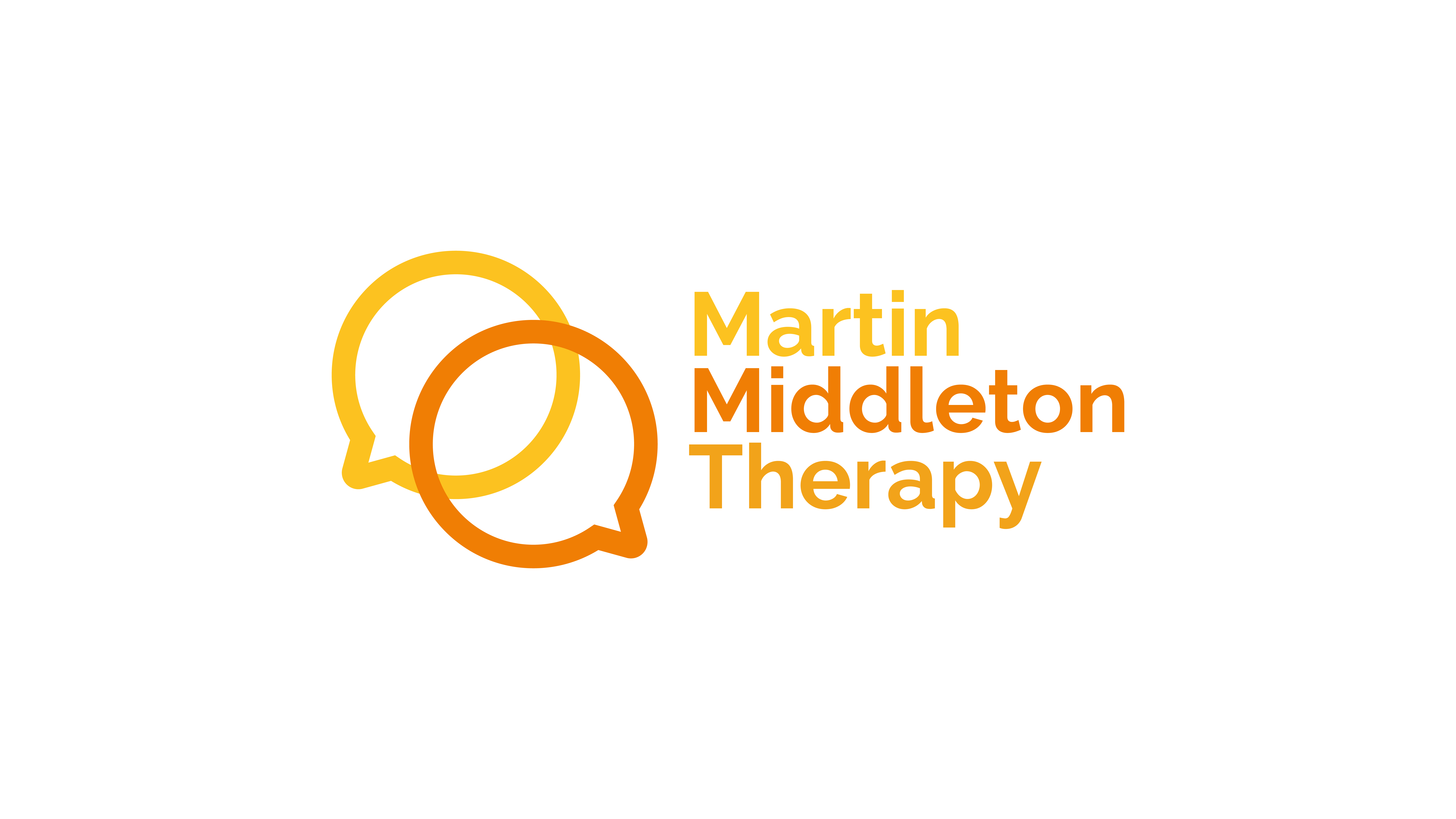 Martin Middleton therapy orange speech bubble icon logo