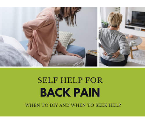 women holding her lower back