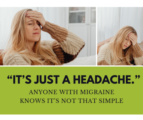 women holding head in pain