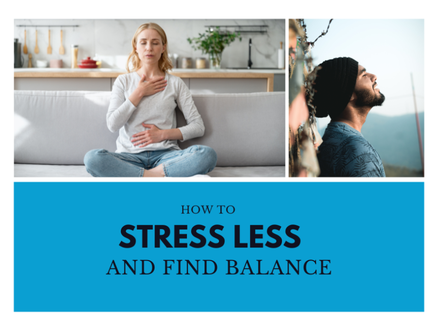 women breathing to relax